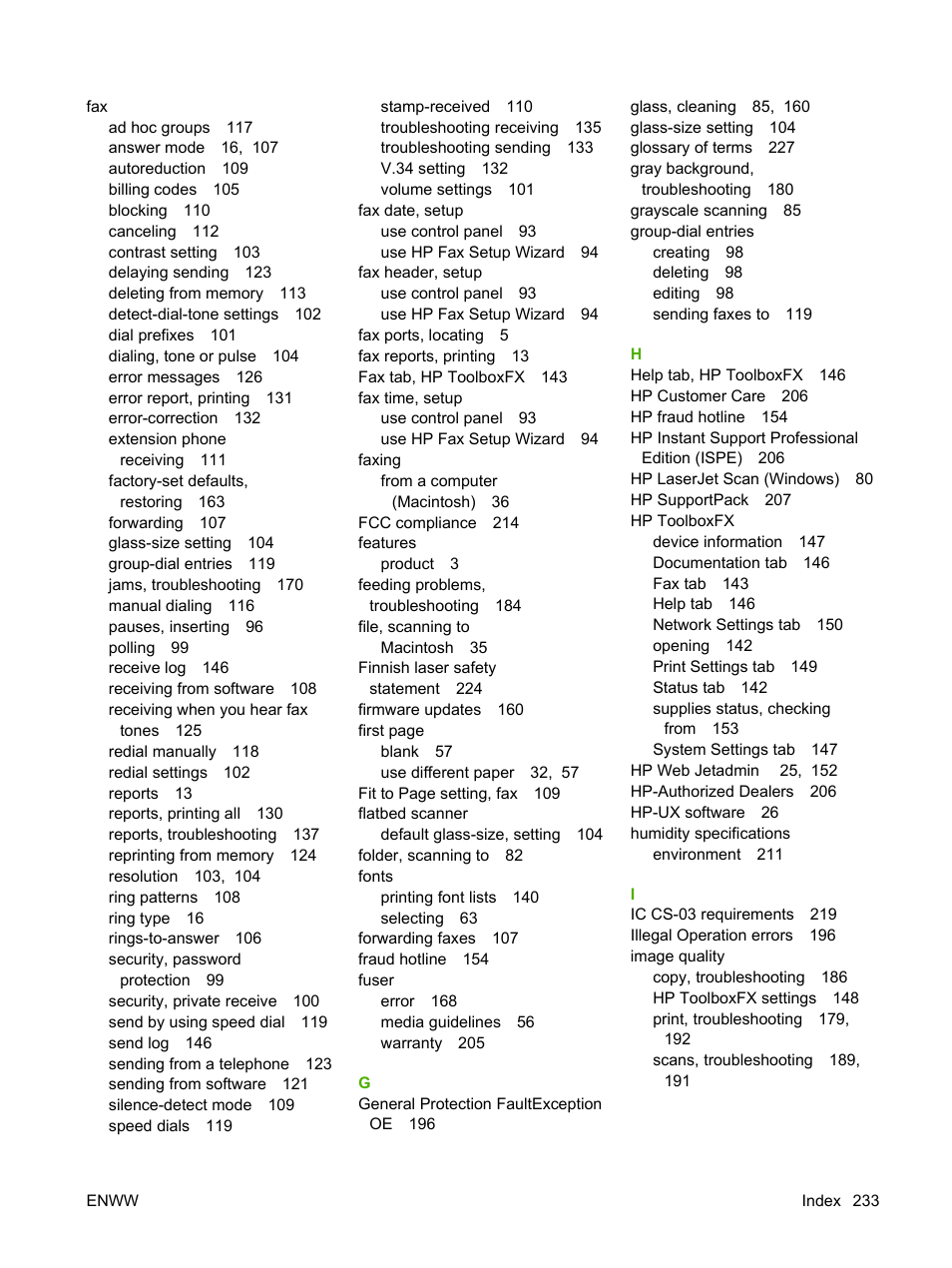 HP LaserJet M1522 Multifunction Printer series User Manual | Page 245 / 254