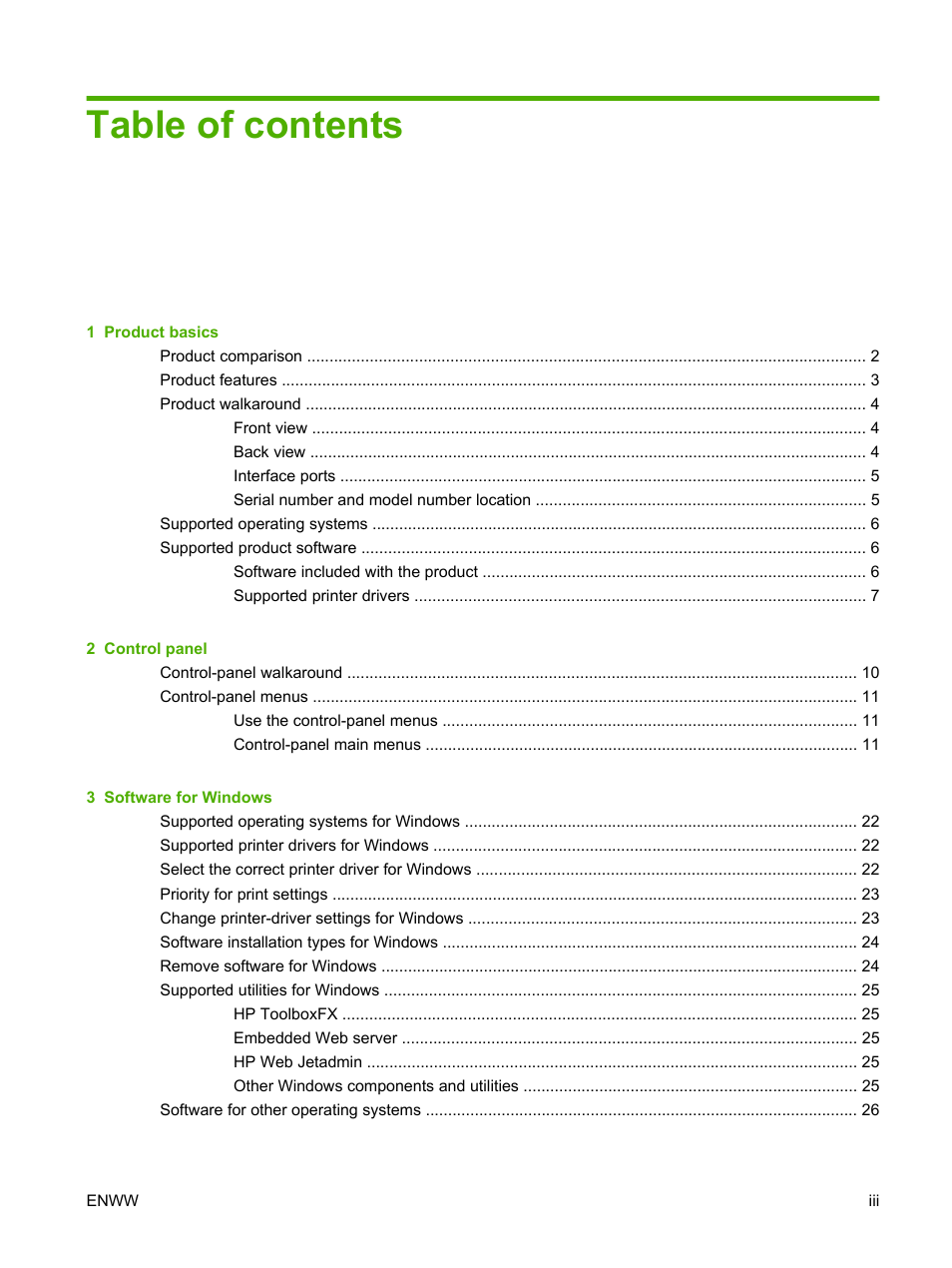 HP LaserJet M1522 Multifunction Printer series User Manual | Page 5 / 254