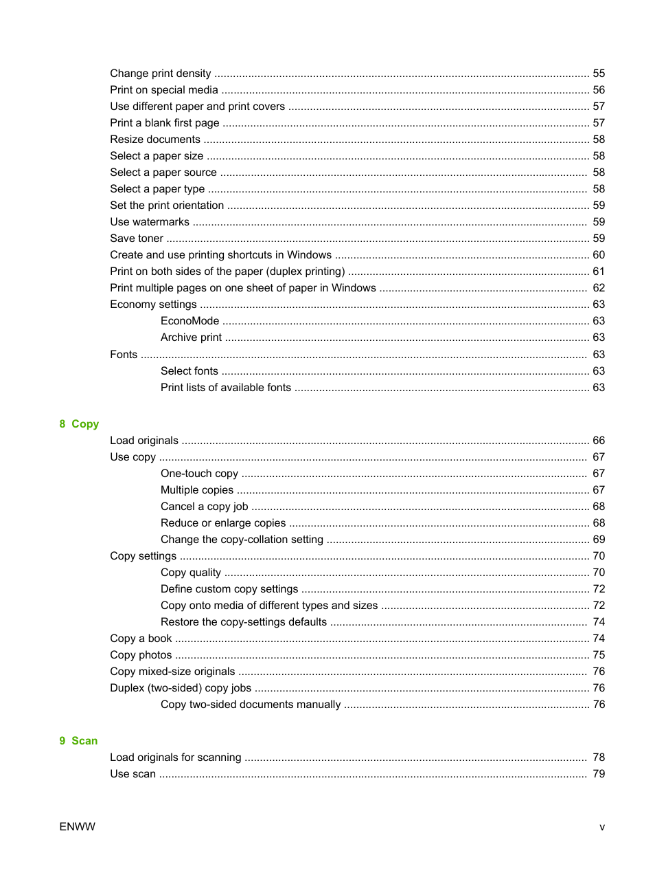 HP LaserJet M1522 Multifunction Printer series User Manual | Page 7 / 254