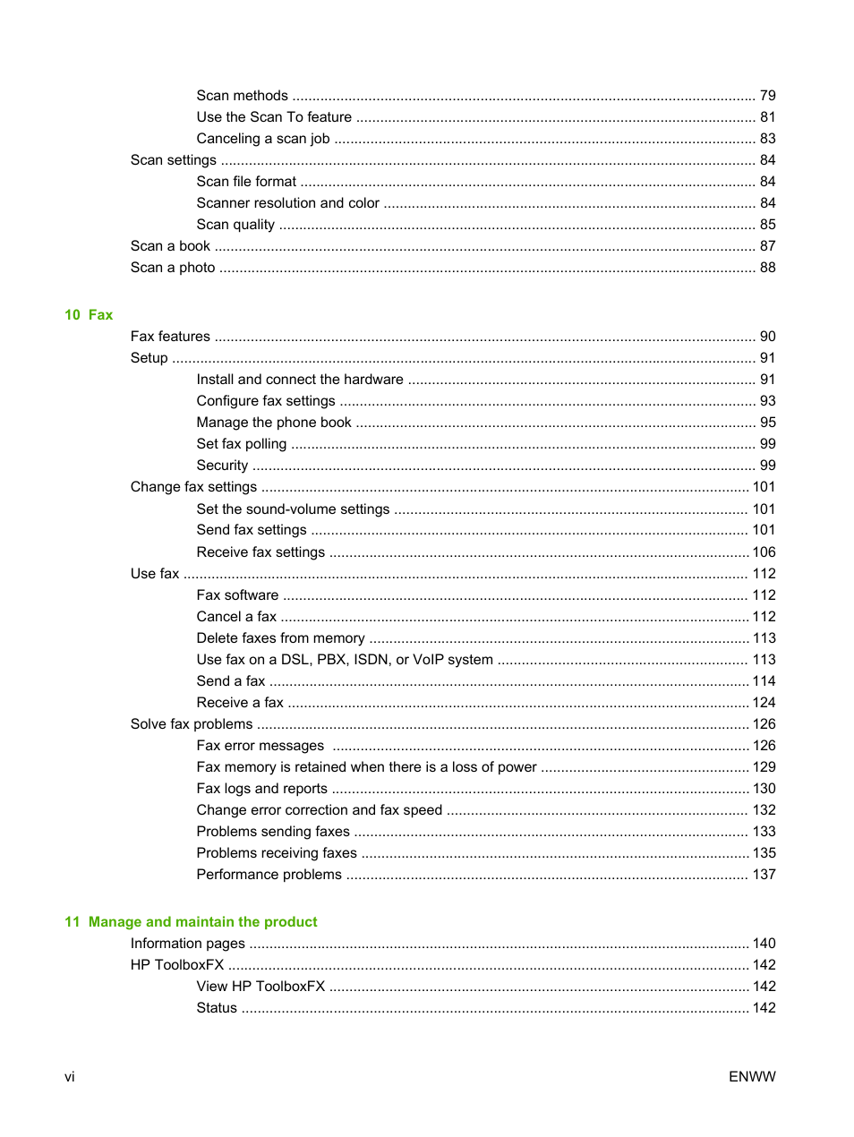 HP LaserJet M1522 Multifunction Printer series User Manual | Page 8 / 254