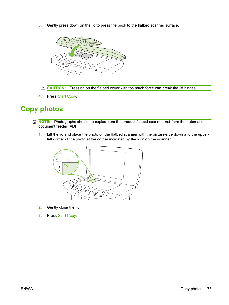 Copy photos | HP LaserJet M1522 Multifunction Printer series User Manual | Page 87 / 254