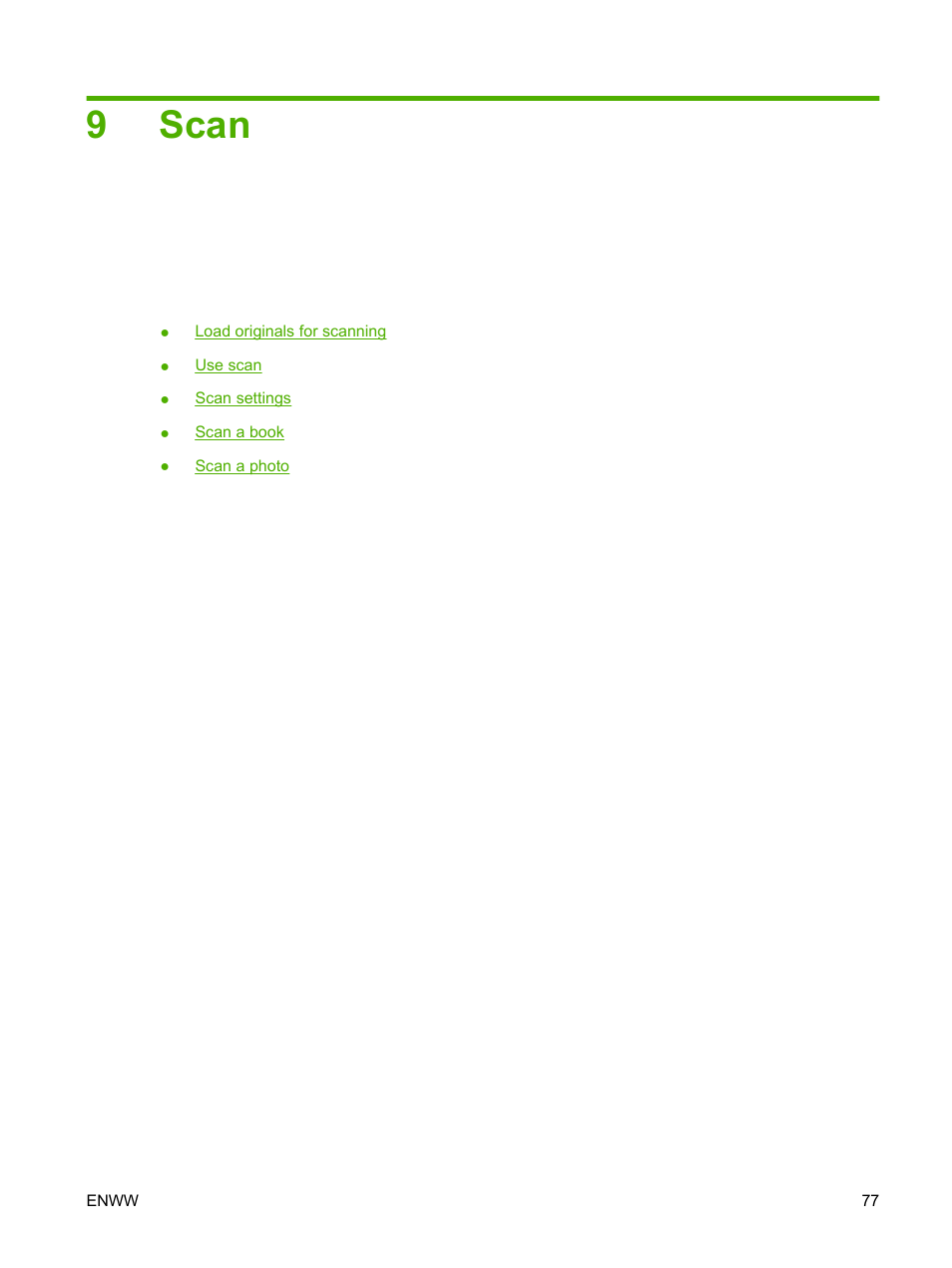 Scan, 9 scan, 9scan | HP LaserJet M1522 Multifunction Printer series User Manual | Page 89 / 254