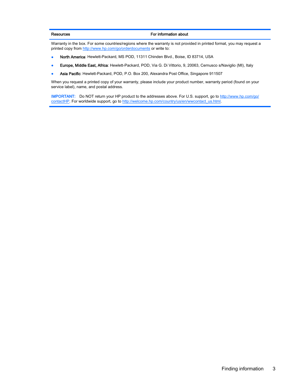 Finding information 3 | HP Pro Tablet 610 G1 PC User Manual | Page 11 / 48