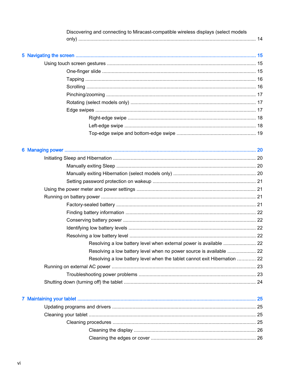 HP Pro Tablet 610 G1 PC User Manual | Page 6 / 48