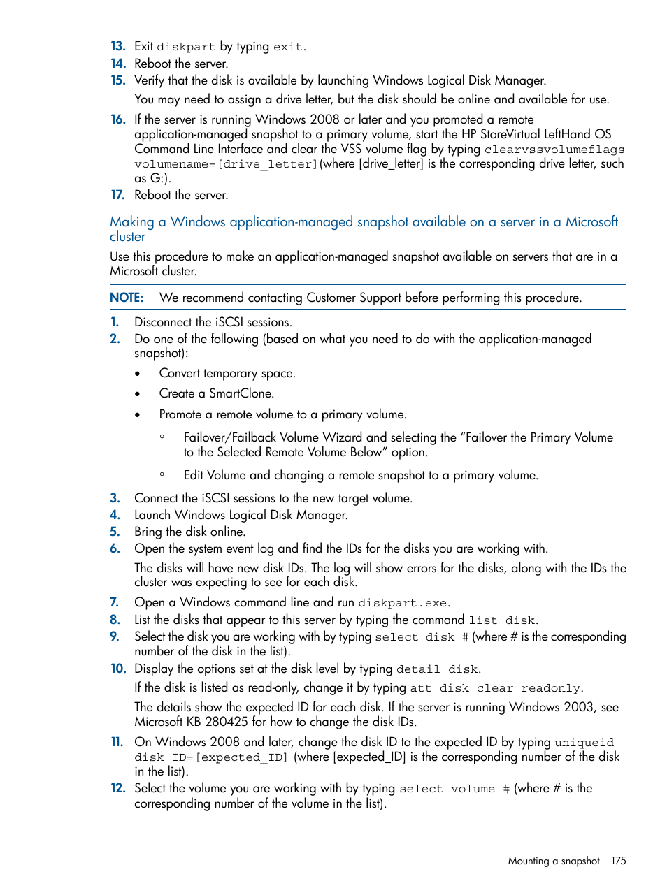 HP StoreVirtual 4000 Storage User Manual | Page 175 / 288