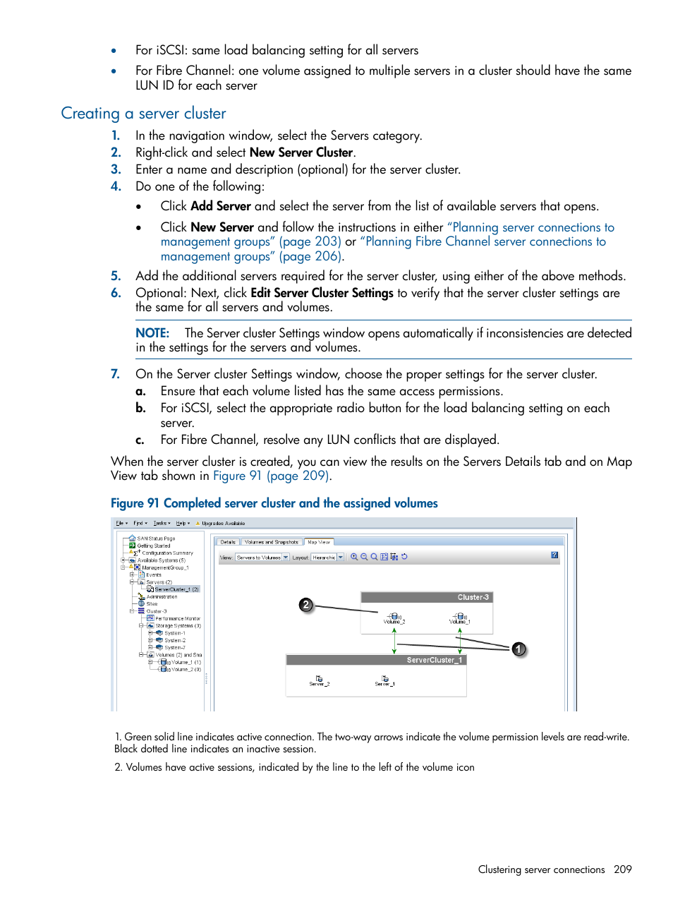 Creating a server cluster | HP StoreVirtual 4000 Storage User Manual | Page 209 / 288