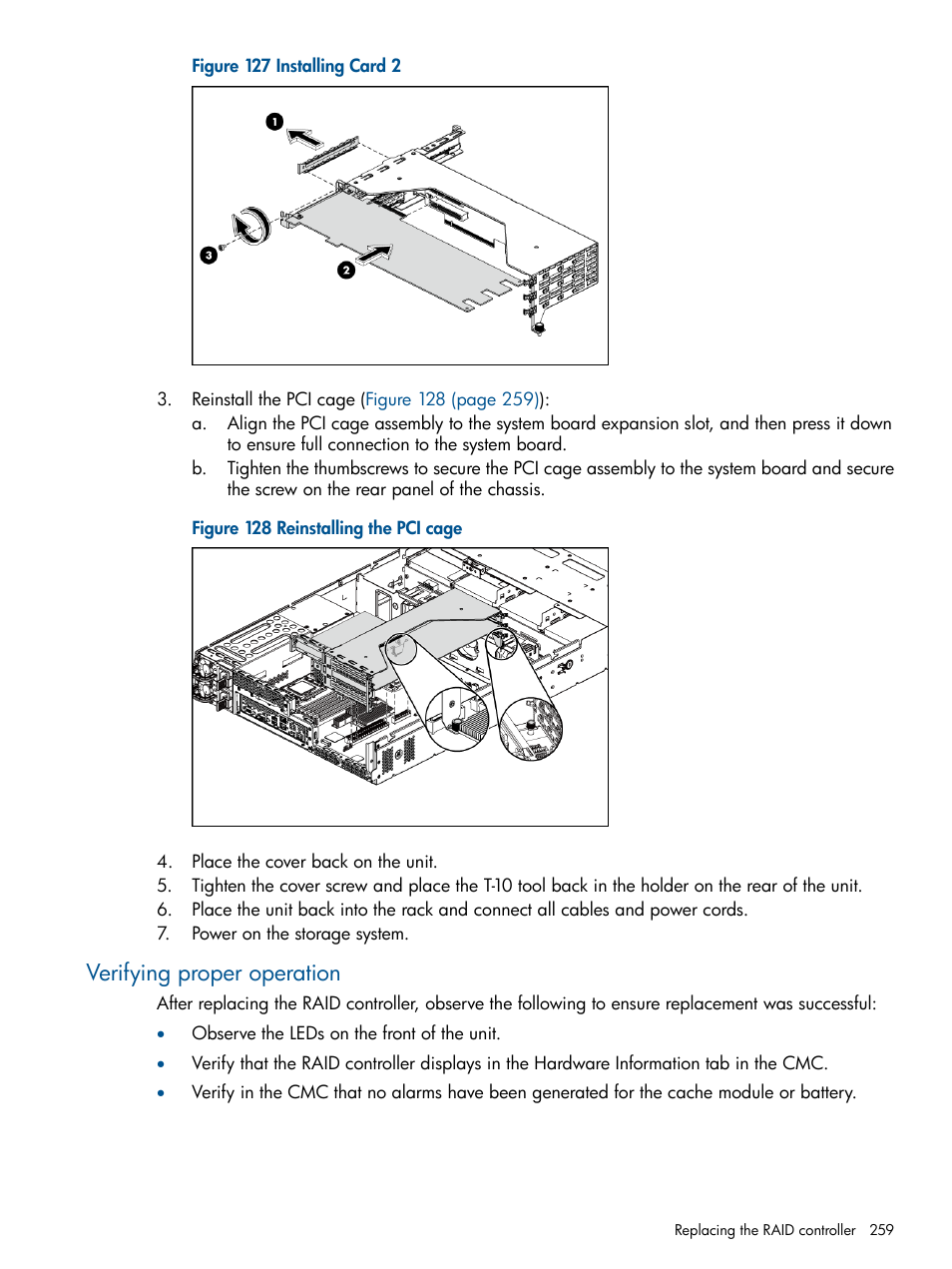 Verifying proper operation | HP StoreVirtual 4000 Storage User Manual | Page 259 / 288