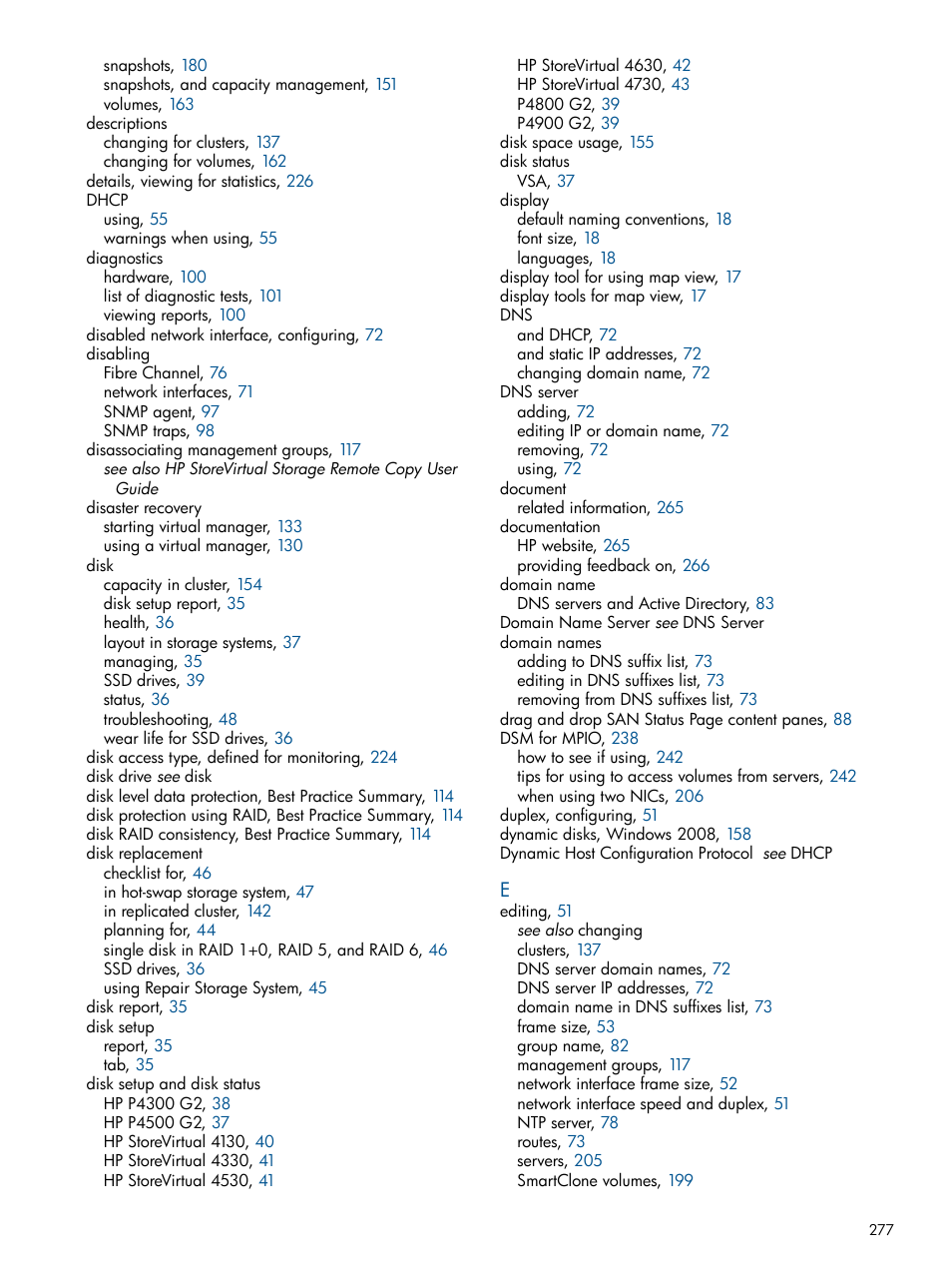 HP StoreVirtual 4000 Storage User Manual | Page 277 / 288