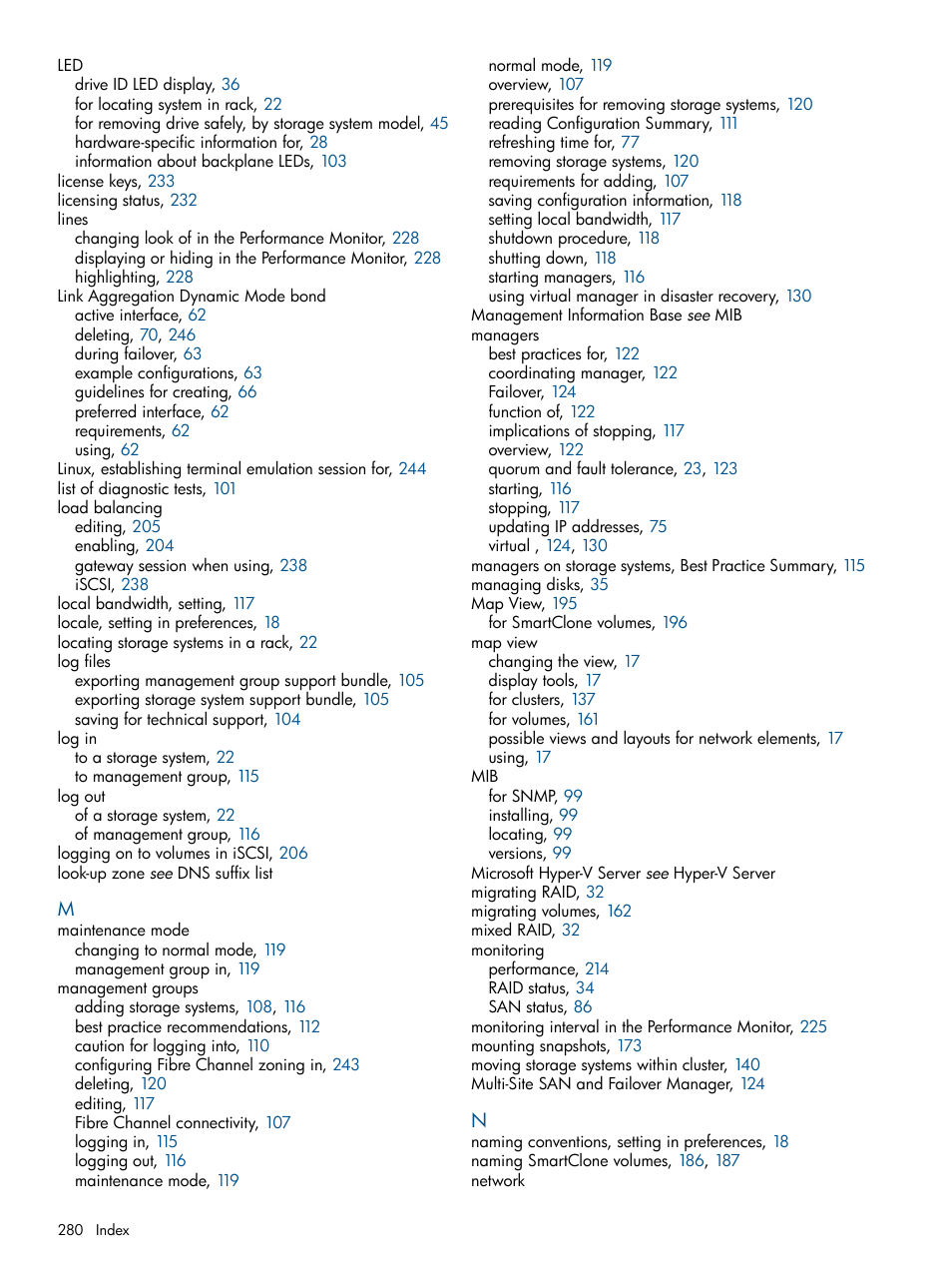 HP StoreVirtual 4000 Storage User Manual | Page 280 / 288