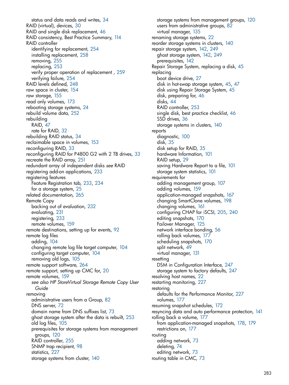 HP StoreVirtual 4000 Storage User Manual | Page 283 / 288