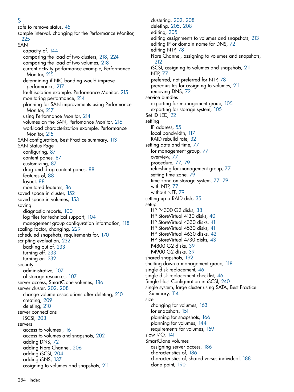 HP StoreVirtual 4000 Storage User Manual | Page 284 / 288