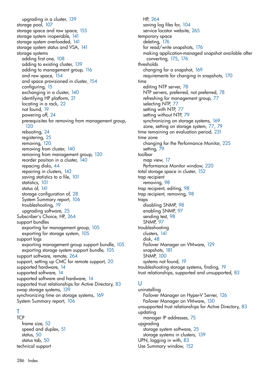 HP StoreVirtual 4000 Storage User Manual | Page 286 / 288