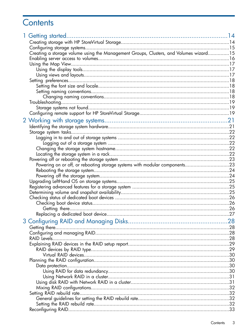 HP StoreVirtual 4000 Storage User Manual | Page 3 / 288