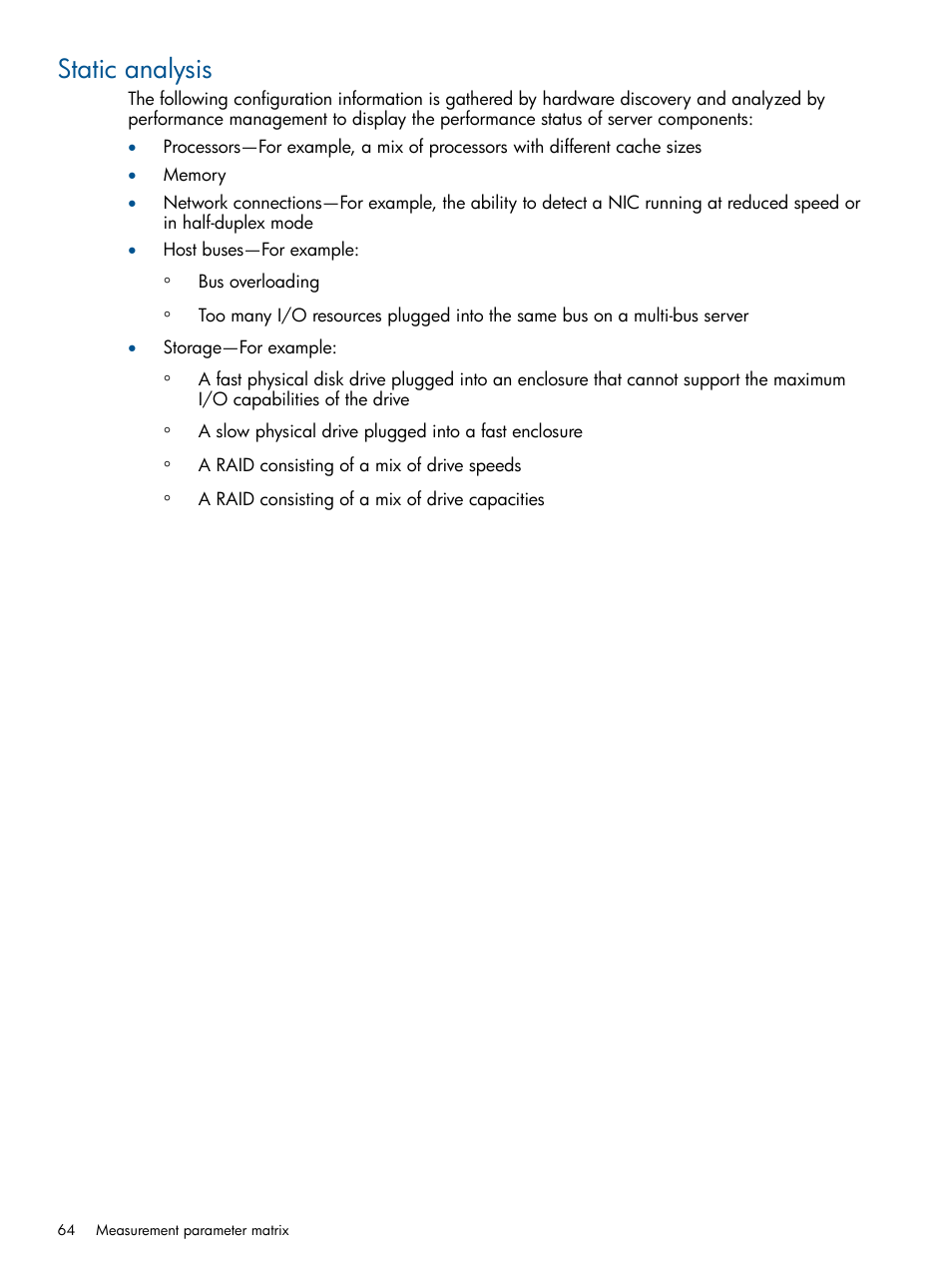 Static analysis | HP Insight Control User Manual | Page 64 / 75