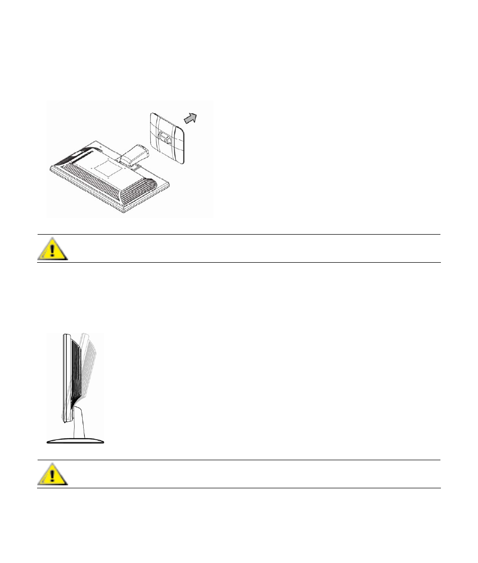 Removing the base, Adjusting the tilt | HP v185e 18.5-inch Widescreen LCD Monitor User Manual | Page 7 / 30
