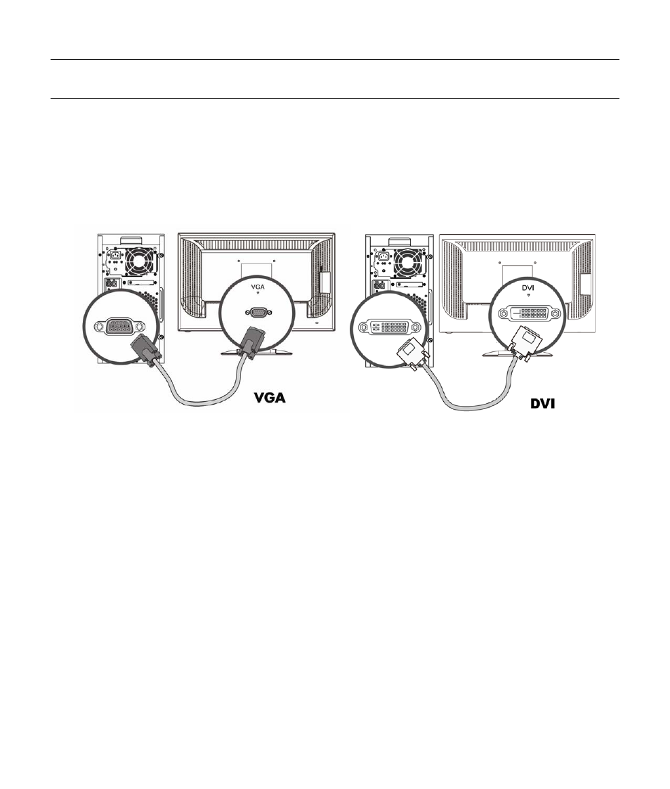 Cables, Attaching the cables | HP v185e 18.5-inch Widescreen LCD Monitor User Manual | Page 8 / 30