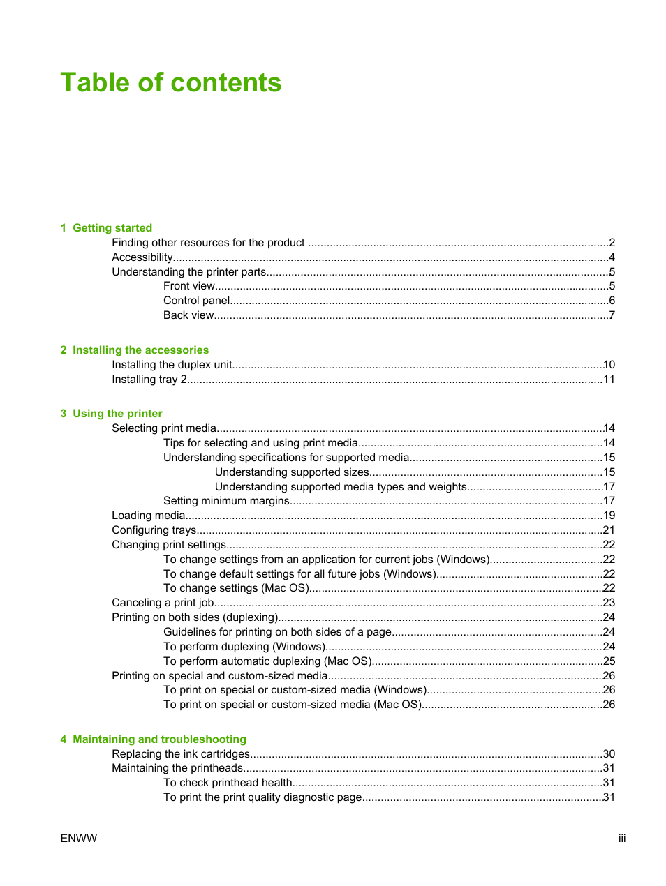 HP Officejet Pro K550 Printer User Manual | Page 5 / 138