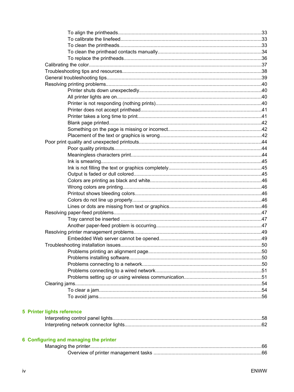 HP Officejet Pro K550 Printer User Manual | Page 6 / 138