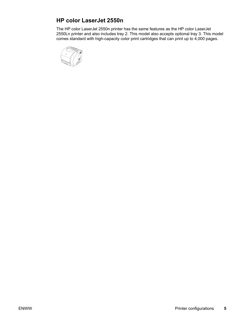Hp color laserjet 2550n | HP Color LaserJet 2550 Printer series User Manual | Page 15 / 176