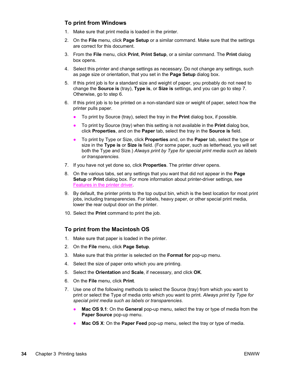 HP Color LaserJet 2550 Printer series User Manual | Page 44 / 176