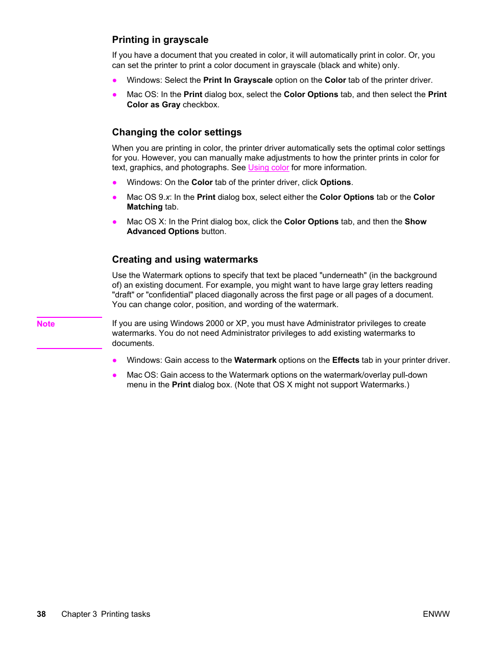 HP Color LaserJet 2550 Printer series User Manual | Page 48 / 176