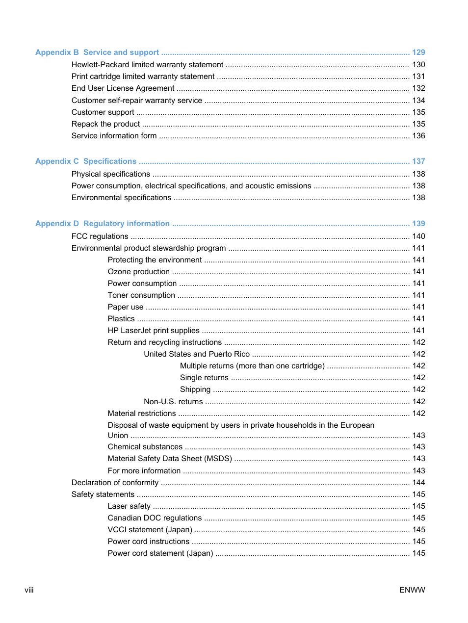 HP Color LaserJet Professional CP5225 Printer series User Manual | Page 10 / 168