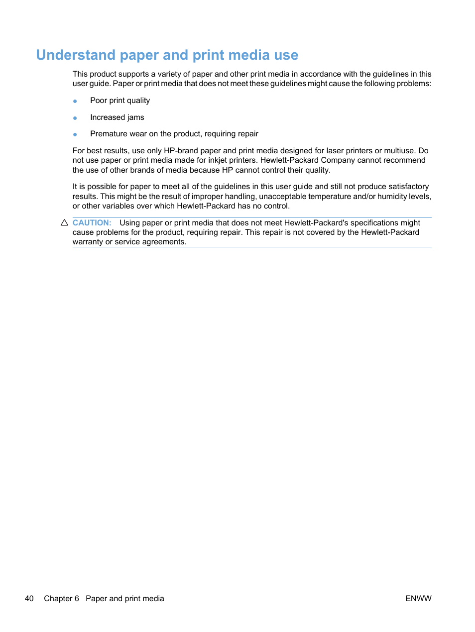 Understand paper and print media use | HP Color LaserJet Professional CP5225 Printer series User Manual | Page 52 / 168