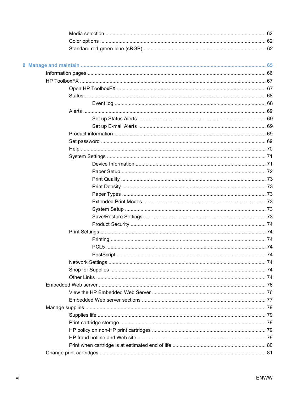 HP Color LaserJet Professional CP5225 Printer series User Manual | Page 8 / 168