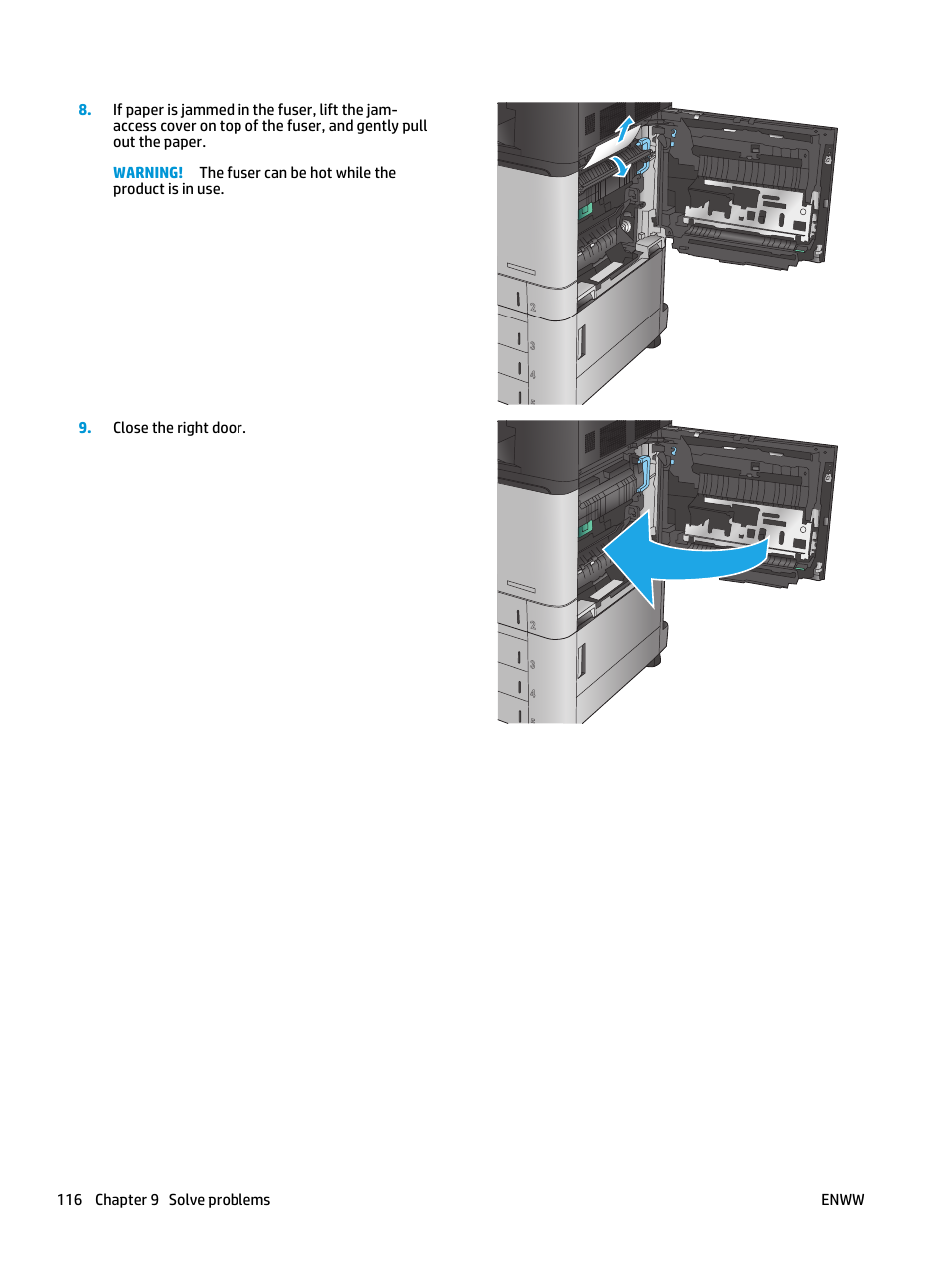 HP Color LaserJet Enterprise flow M880 Multifunction Printer series User Manual | Page 126 / 202