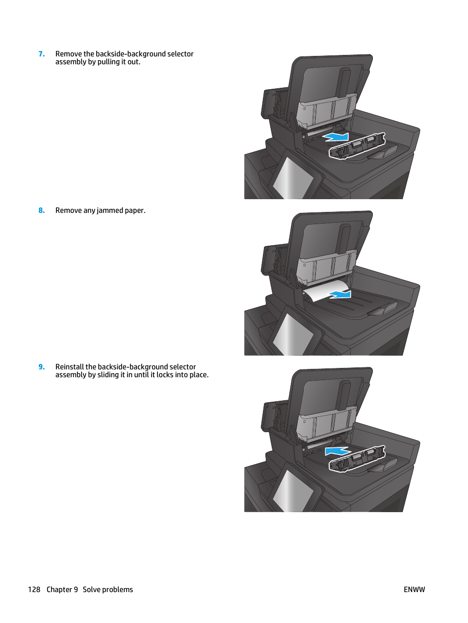 HP Color LaserJet Enterprise flow M880 Multifunction Printer series User Manual | Page 138 / 202