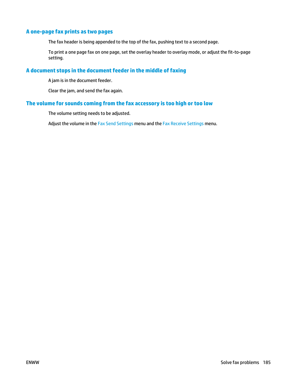 HP Color LaserJet Enterprise flow M880 Multifunction Printer series User Manual | Page 195 / 202