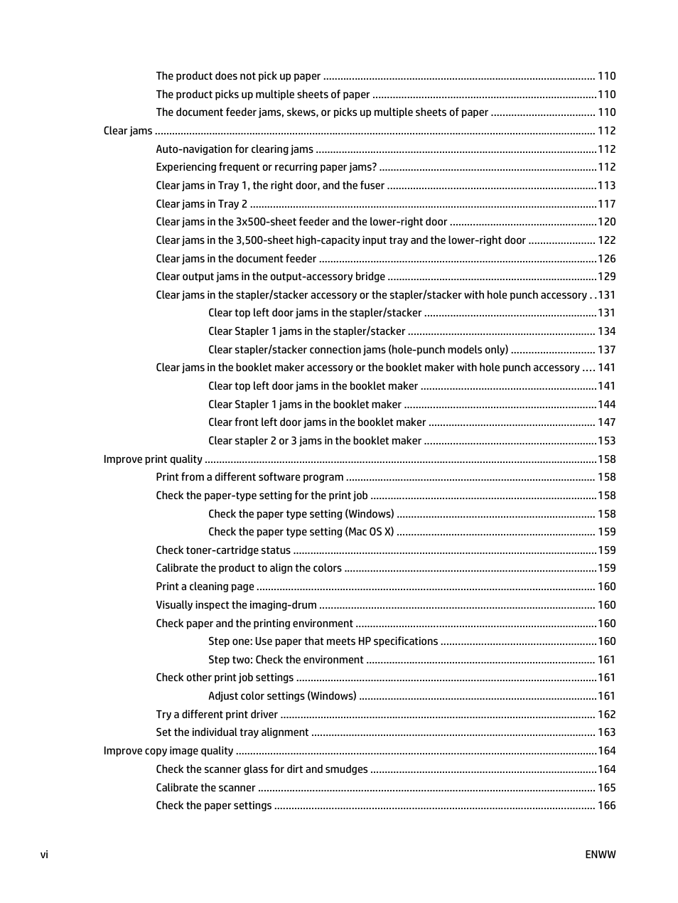 HP Color LaserJet Enterprise flow M880 Multifunction Printer series User Manual | Page 8 / 202