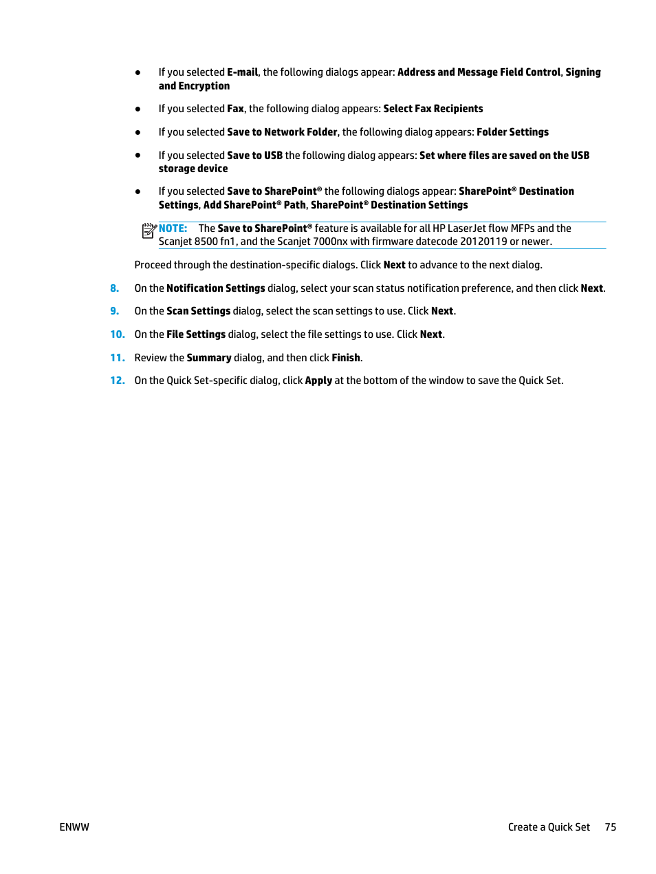 HP Color LaserJet Enterprise flow M880 Multifunction Printer series User Manual | Page 85 / 202