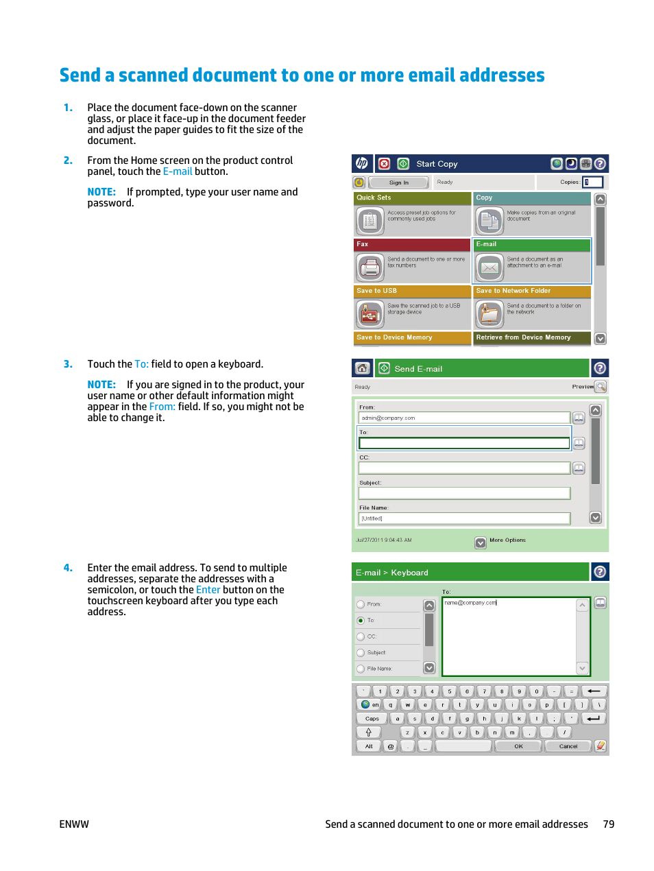 HP Color LaserJet Enterprise flow M880 Multifunction Printer series User Manual | Page 89 / 202