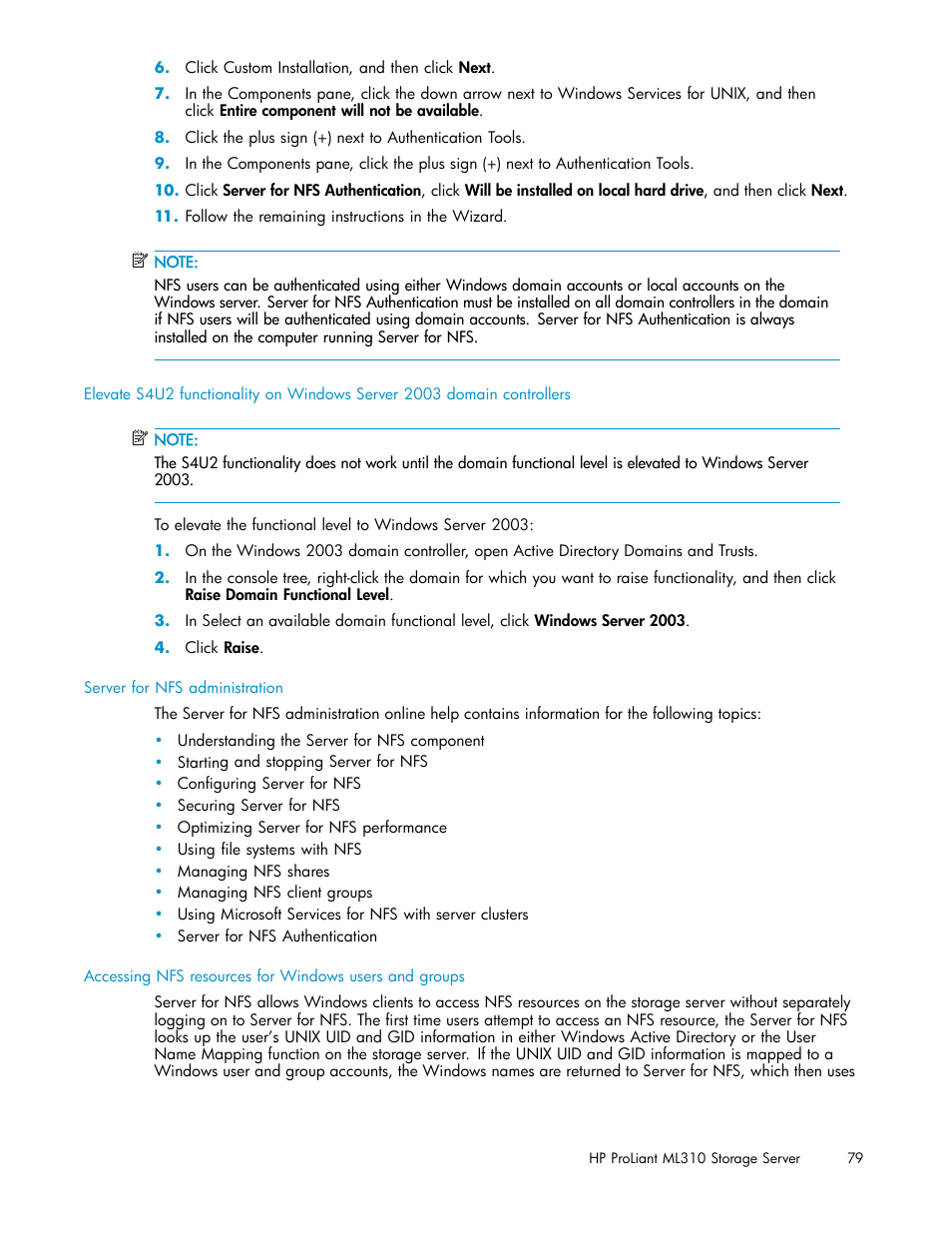 HP ProLiant ML310 G3 Storage Server User Manual | Page 79 / 119