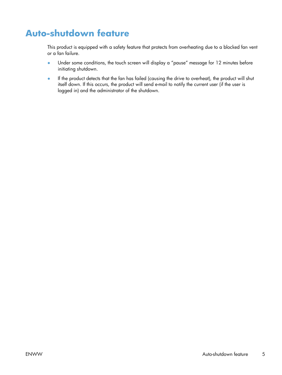 Auto-shutdown feature | HP Digital Sender Flow 8500 fn1 Document Capture Workstation series User Manual | Page 13 / 110