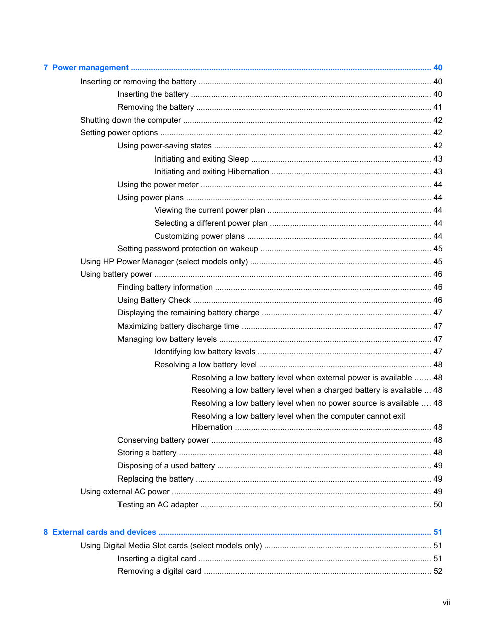 HP Pavilion dv7-6c73ca Entertainment Notebook PC User Manual | Page 7 / 117