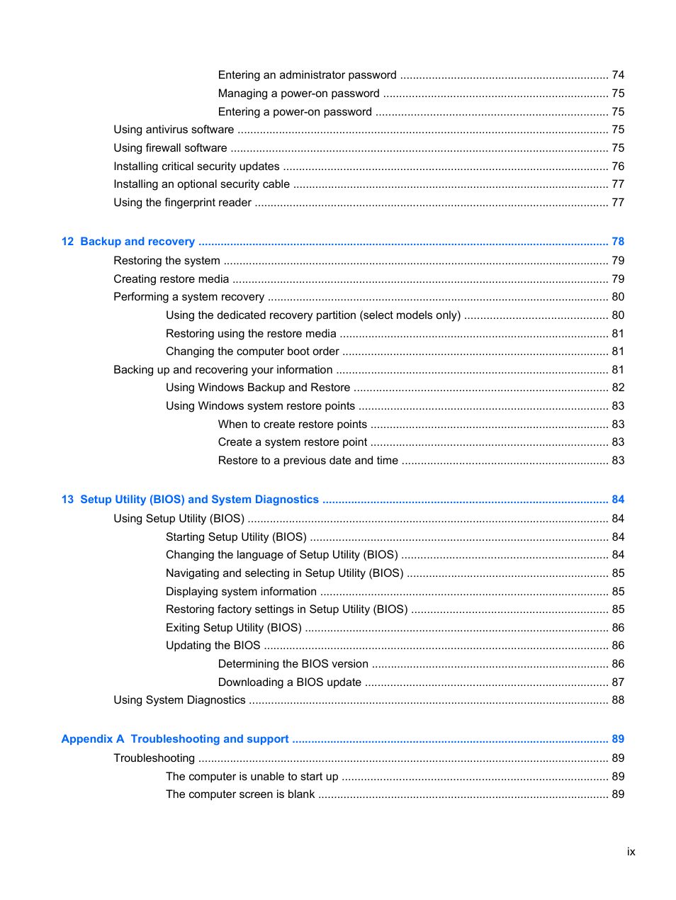 HP Pavilion dv7-6c73ca Entertainment Notebook PC User Manual | Page 9 / 117