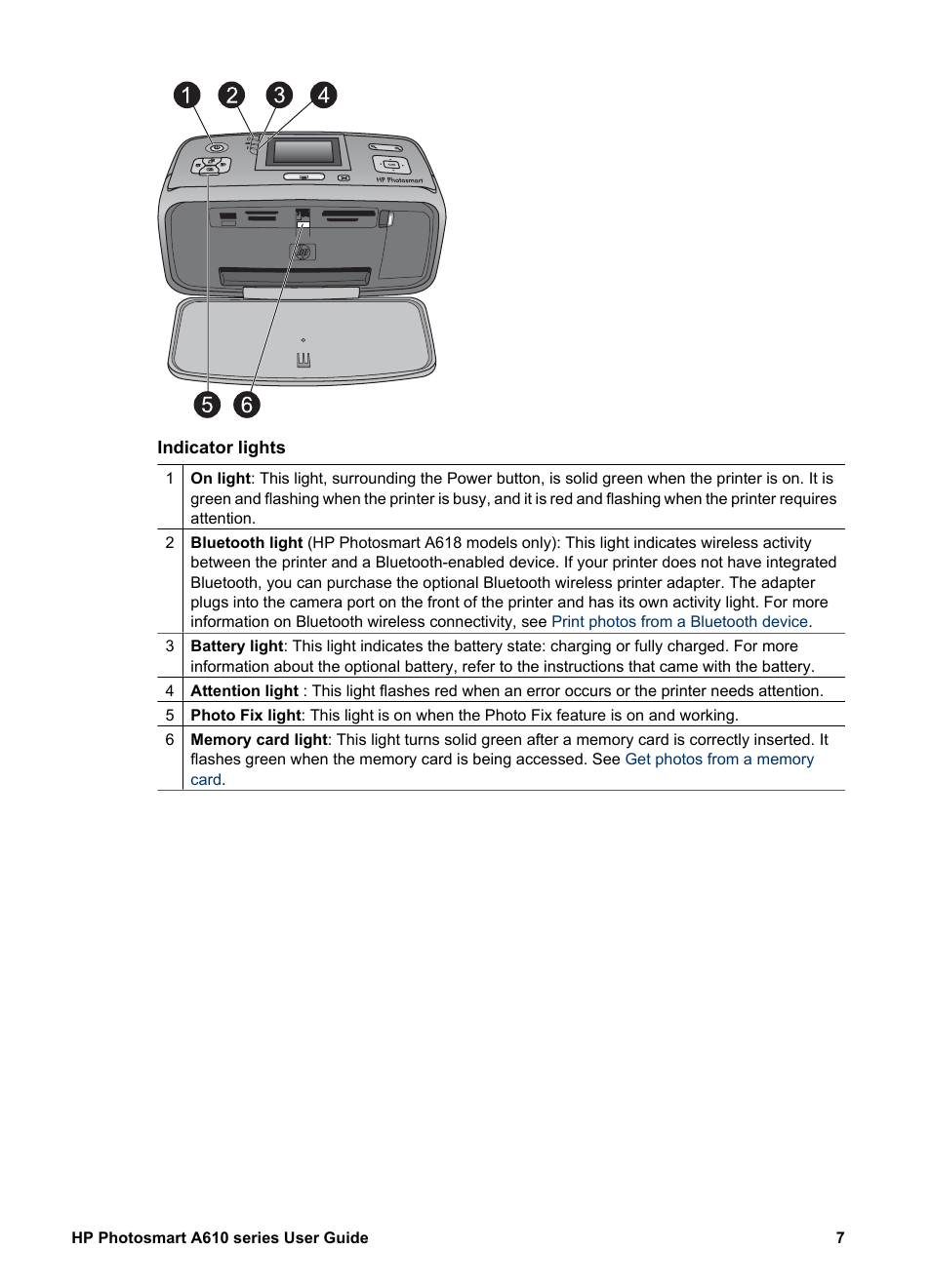 HP Photosmart A617 Compact Photo Printer User Manual | Page 10 / 70