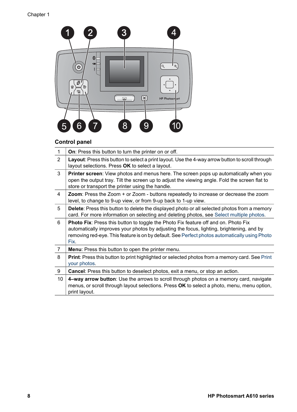 HP Photosmart A617 Compact Photo Printer User Manual | Page 11 / 70