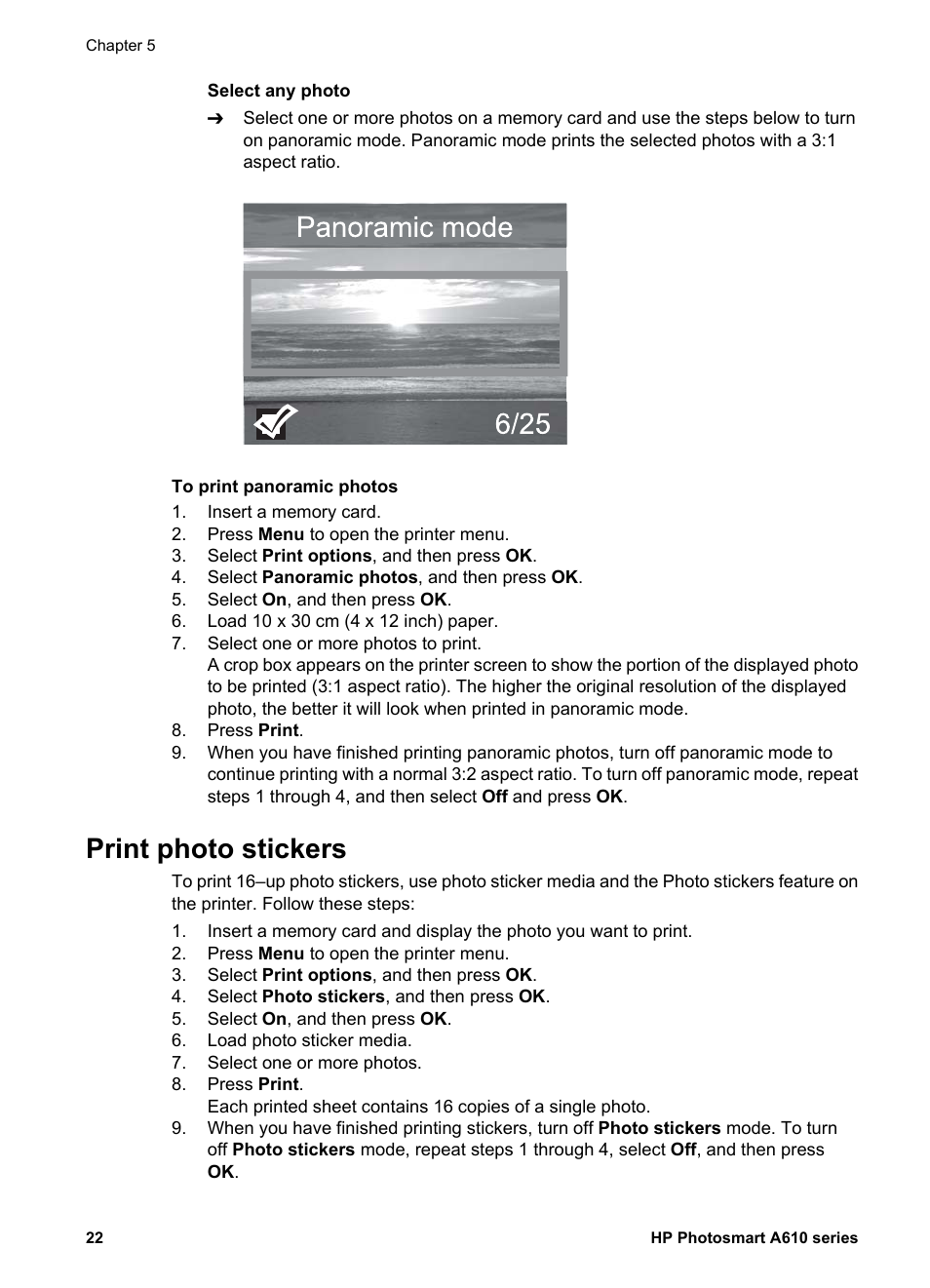 Print photo stickers | HP Photosmart A617 Compact Photo Printer User Manual | Page 25 / 70
