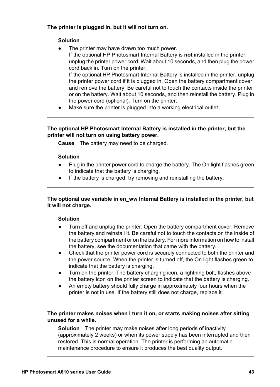 HP Photosmart A617 Compact Photo Printer User Manual | Page 46 / 70