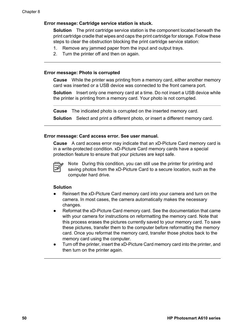 HP Photosmart A617 Compact Photo Printer User Manual | Page 53 / 70