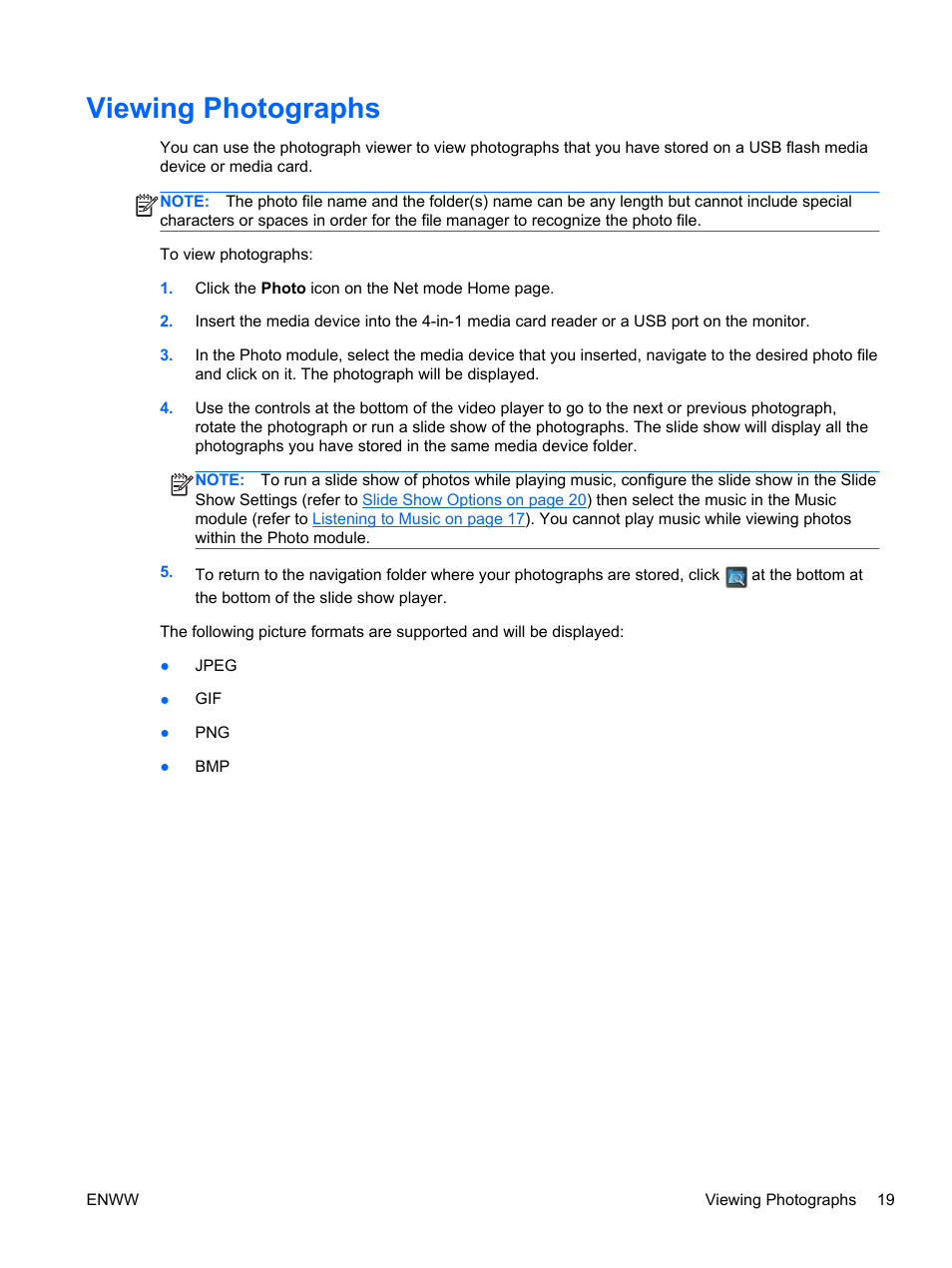 Viewing photographs | HP Passport 1912nm 18.5-inch Internet Monitor User Manual | Page 25 / 36