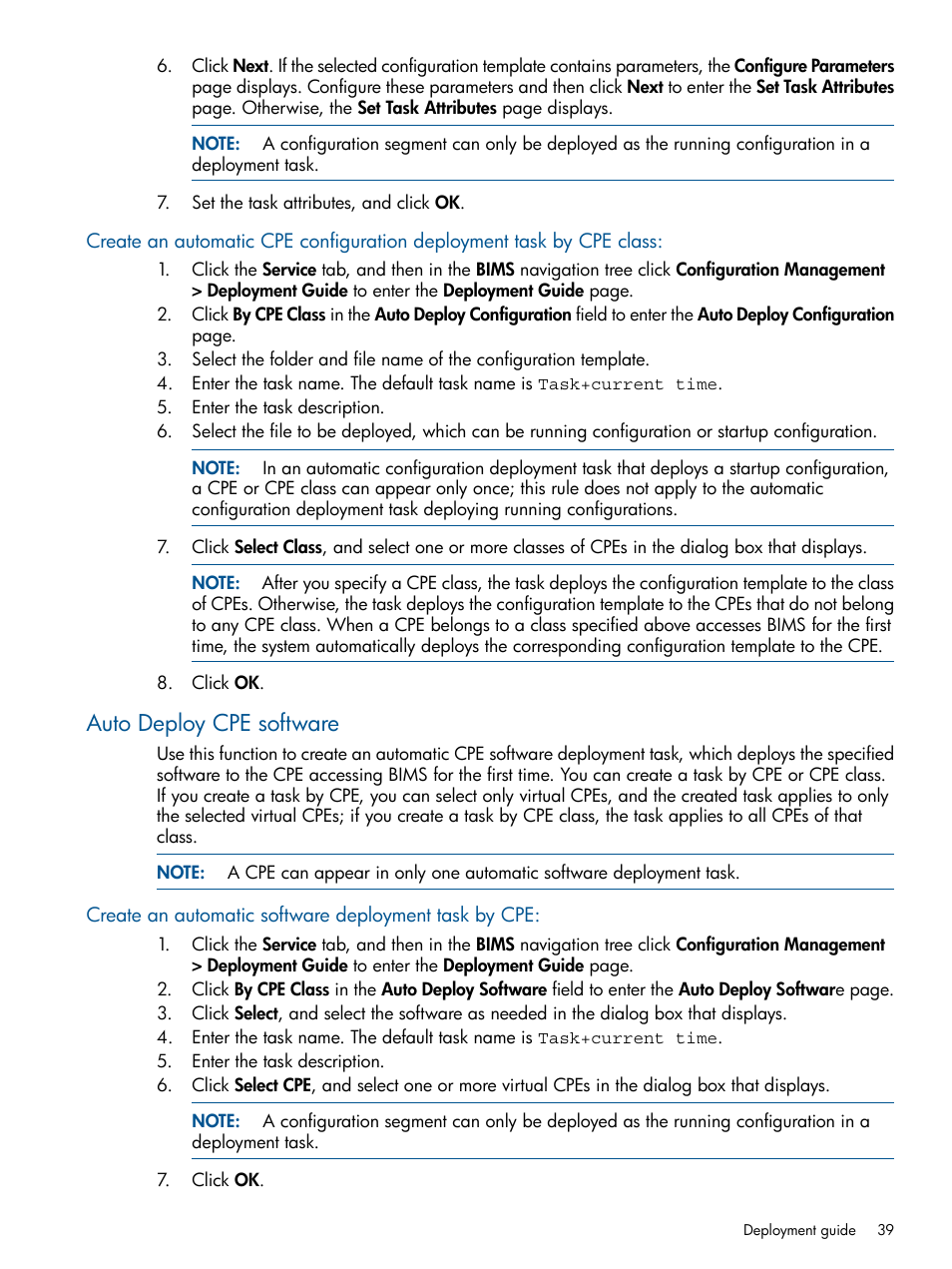 Auto deploy cpe software | HP IMC Branch Intelligent Management Software User Manual | Page 39 / 69