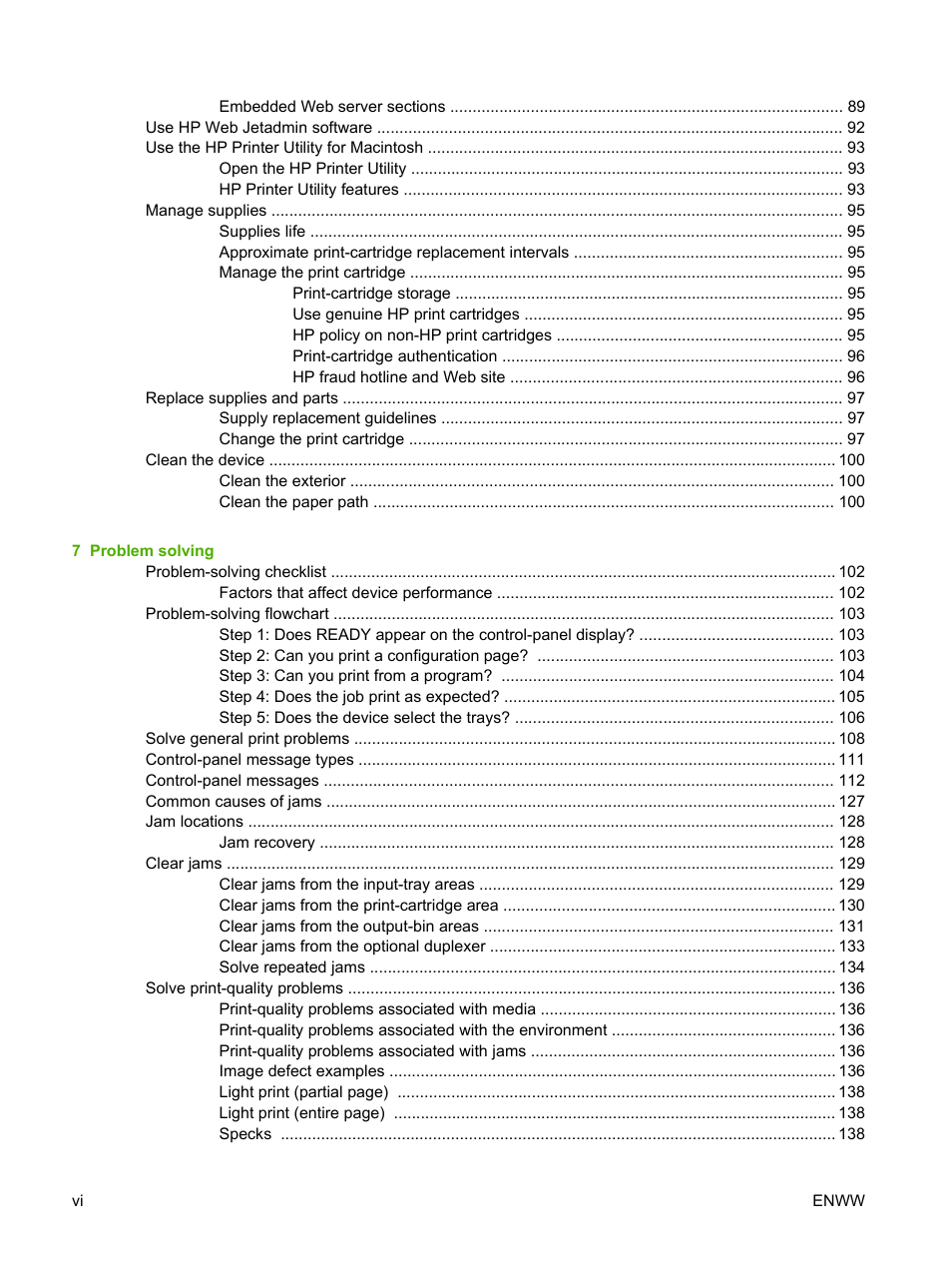 HP LaserJet P3005 Printer series User Manual | Page 8 / 218
