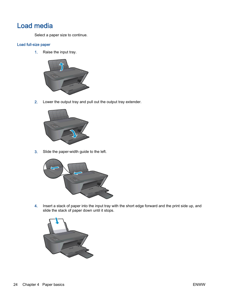 Load media, Ation, see | HP Deskjet 2540 All-in-One Printer User Manual | Page 28 / 102