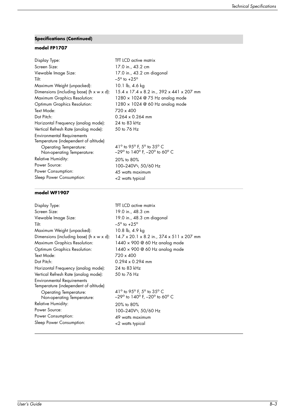 HP w2216h 21.6 inch Widescreen LCD Monitor User Manual | Page 43 / 56