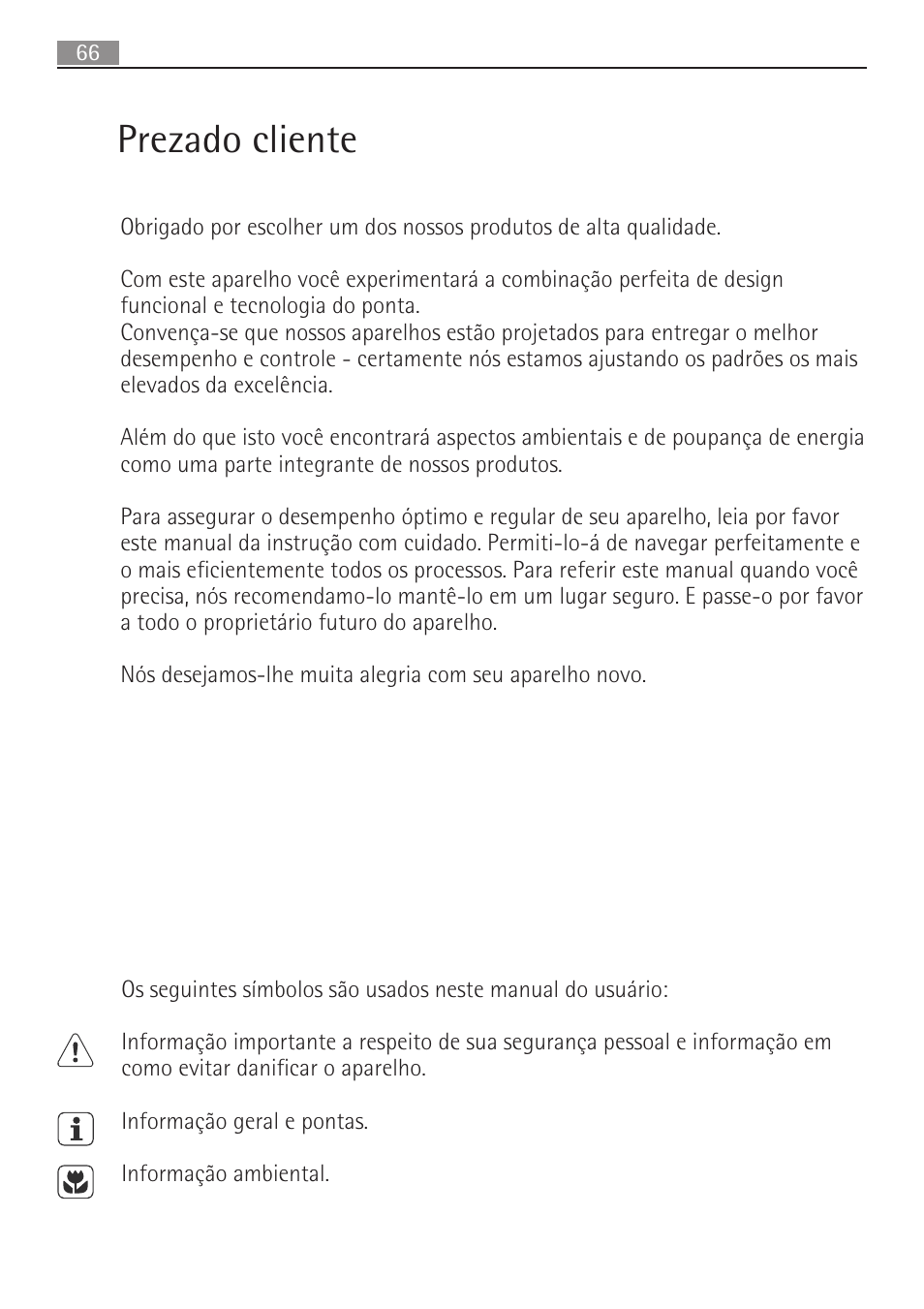 Prezado cliente | AEG SV5028 User Manual | Page 66 / 98