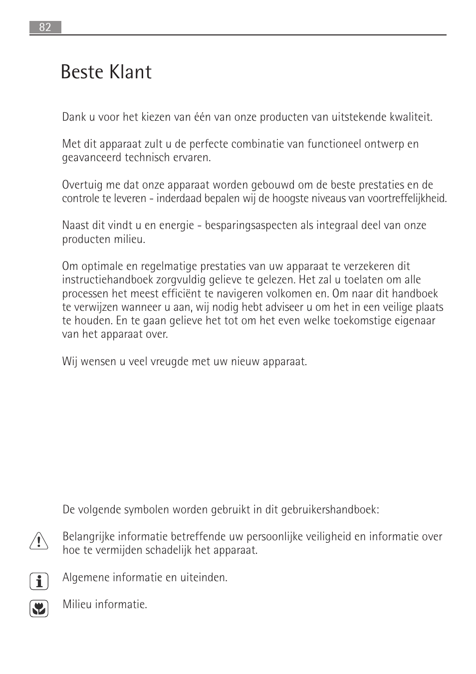 Beste klant | AEG SV5028 User Manual | Page 82 / 98